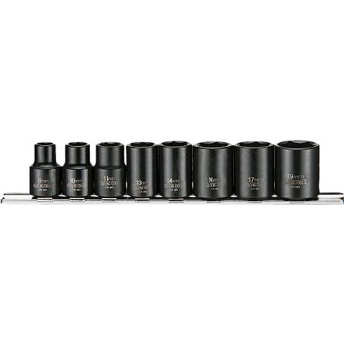 Teng 8pc 3/8in Dr. Reg Impact Skt Set 8-19mm