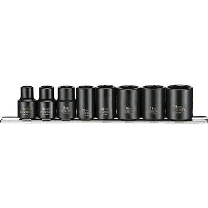 Teng 8pc 3/8in Dr. Reg Impact Skt Set 8-19mm