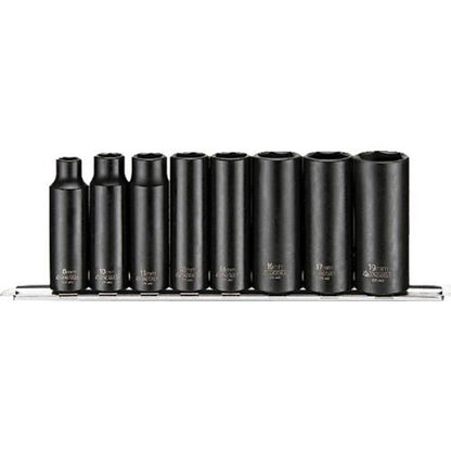Teng 8pc 3/8in Dr. Deep Impact Skt Set 8-19mm
