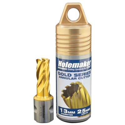 Holemaker Uni Shank Tinite (Tin) Cutter 13mmx25mm