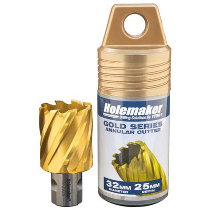 Holemaker Uni Shank Tinite (Tin) Cutter 32mmx25mm