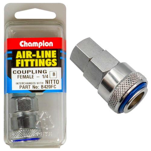 Champion 1/4in Female Air -Line Coupling Nitto