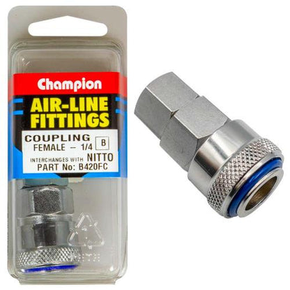 Champion 1/4in Female Air -Line Coupling Nitto