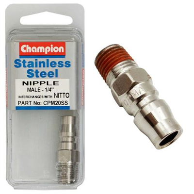 Champion 1/4in Male Nipple Nitto Interchange  -304/A2