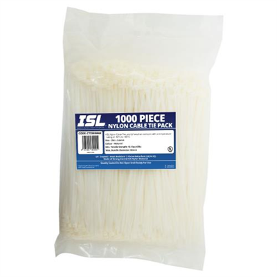 ISL 250 x 3.6mm Nylon Cable Tie - Nat. - 1000pk