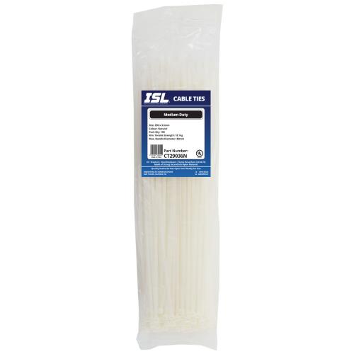 ISL 290 x 3.6mm Nylon Cable Tie - Nat. - 100pk