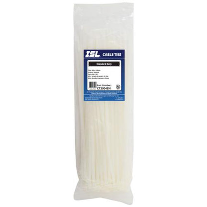ISL 300 x 4.8mm Nylon Cable Tie - Nat. - 100pk