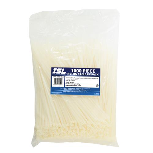 ISL 300 x 4.8mm Nylon Cable Tie - Nat. - 1000pk