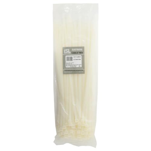 ISL 380 x 7.6mm Nylon Cable Tie - Nat. - 100pk