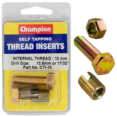 Champion S/Tapp. Thread Insert - M10 x 1.50mm -2pk