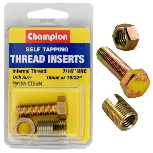 Champion S/Tapp. Thread Insert - 7/16in UNC -1pk