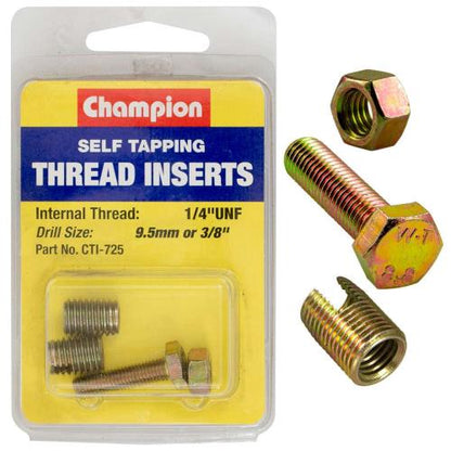 Champion S/Tapp. Thread Insert - 1/4in UNF -2pk
