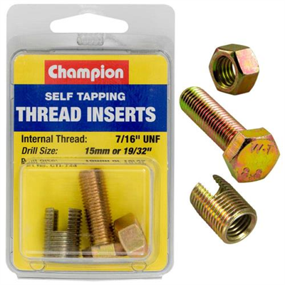 Champion S/Tapp. Thread Insert - 7/16in UNF -1pk
