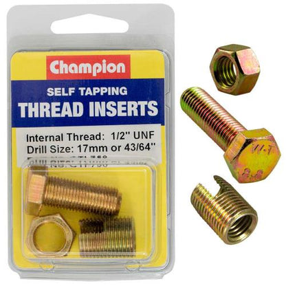 Champion S/Tapp. Thread Insert - 1/2in UNF -1pk