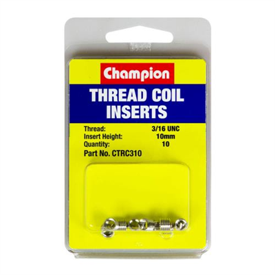 Champion 3/16in UNC x 10mm Thread Insert Refills -10pk