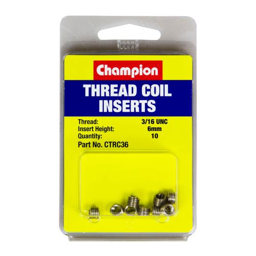 Champion 3/16in UNC x 6mm Thread Insert Refills -10pk