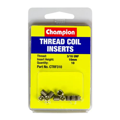 Champion 3/16in UNF x 10mm Thread Insert Refills -10pk