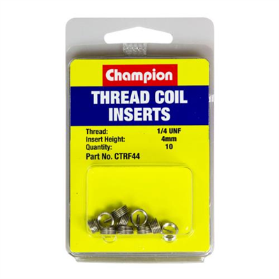 Champion 1/4in UNF x 4mm Thread Insert Refills -10pk