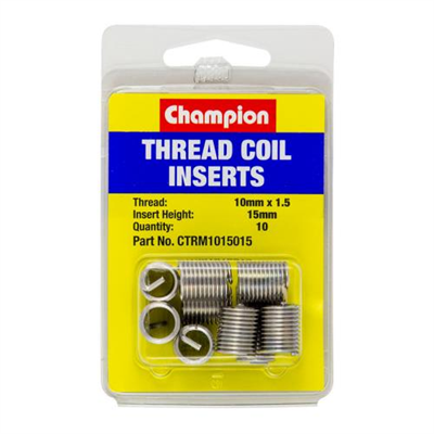 Champion M10 x 1.50 x 15mm Thread Insert Refills -10pk