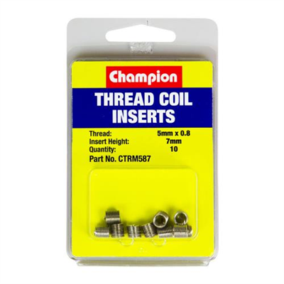 Champion M5 x 0.8 x 7mm Thread Insert Refills -10pk