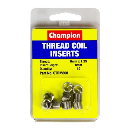 Champion M8 x 1.25 x 8mm Thread Insert Refills -10pk