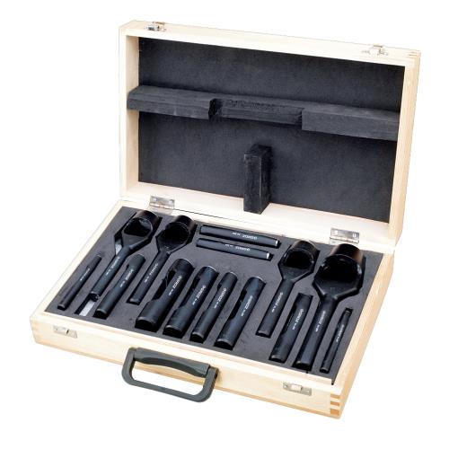 Groz 14pc Hollow & Arch Hole Punch Set