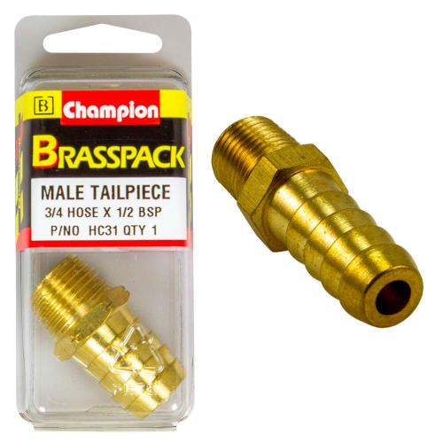 Champion Brass 3/4in x 1/2in Male Hose Barb