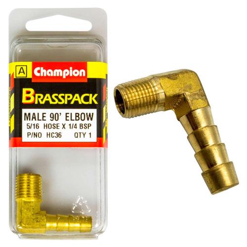 Champion Brass 5/16in x 1/4in 90Deg Male Elbow