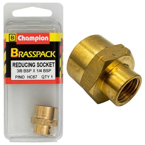 Champion Brass 3/8in x 1/4in BSP Reducing Socket