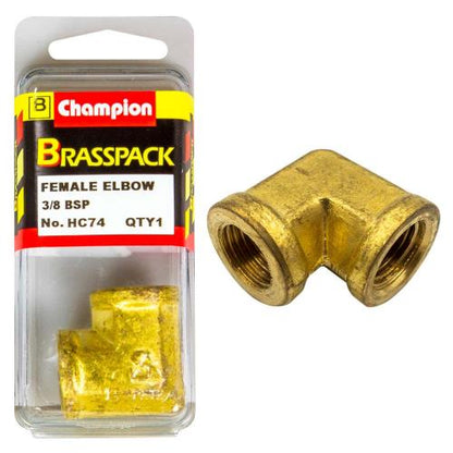 Champion Brass 3/8in BSP Female Elbow