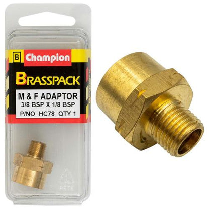 Champion Brass 3/8in x 1/8in BSP F/M Adaptor