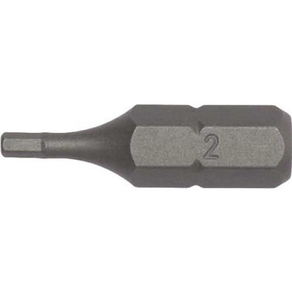 Teng 3Pc 1/4in Hex 2mm Hex Bit x 25mm (L)