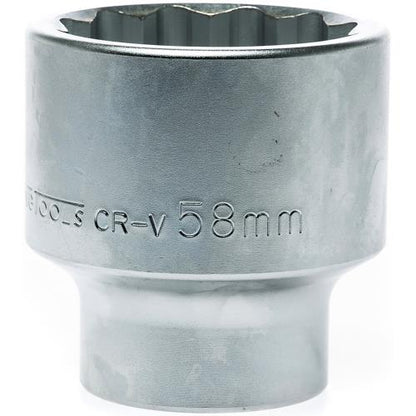 Teng 1in Dr. Socket 58mm 12Pnt