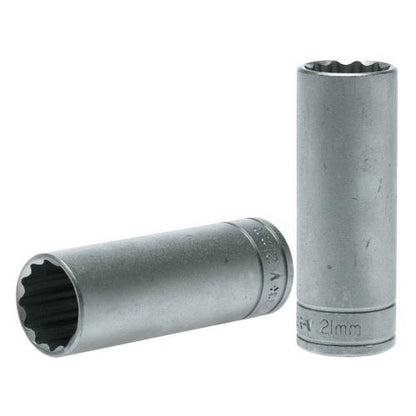 Teng 1/2in Dr. Deep Socket 21mm 12Pnt