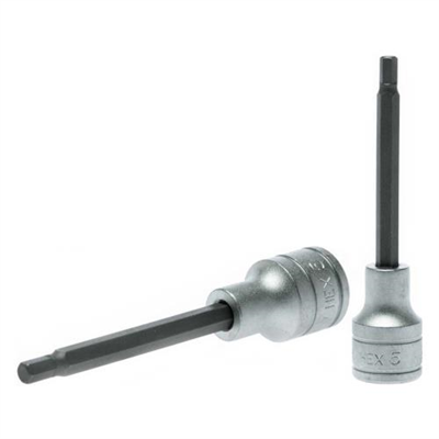 Teng 1/2in Dr. Bit Socket Hex 5mm x 100mm (L)