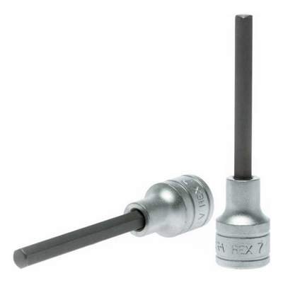 Teng 1/2in Dr. Bit Socket Hex 7mm x 100mm (L)