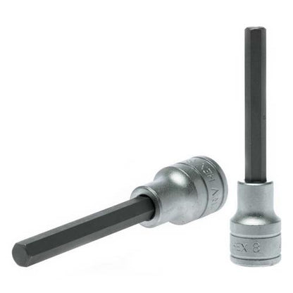 Teng 1/2in Dr. Bit Socket Hex 8mm x 100mm (L)