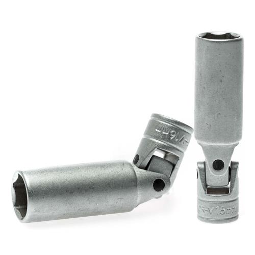 Teng 3/8in Dr. Uni-Joint Spark Plug Socket 16mm