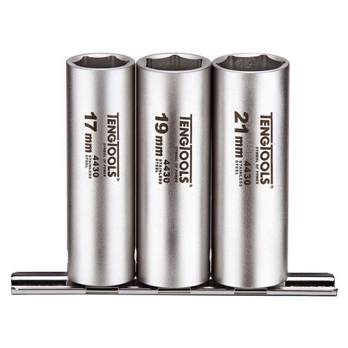 3pc 1/2in Dr. Deep Skt Set 17,19,21(6-Pnt)**