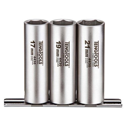 3pc 1/2in Dr. Deep Skt Set 17,19,21(6-Pnt)**