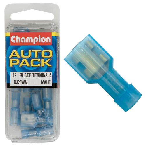 Champion Blue Fully Insulated Blade Terminal-Male