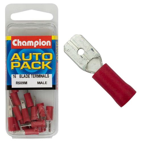 Champion Red Speaker Blade Terminal-Male