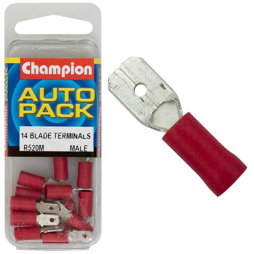 Champion Red Blade Terminal-Male 4.8mm
