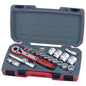 Teng 21pc 1/2in Dr. Metric Reg. Socket Set 12Pnt