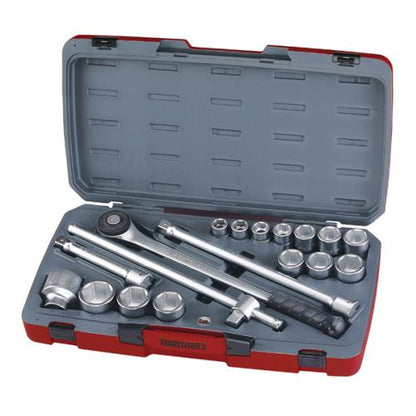 Teng 18pc 3/4in Dr. Metric Reg. Socket Set 6Pnt