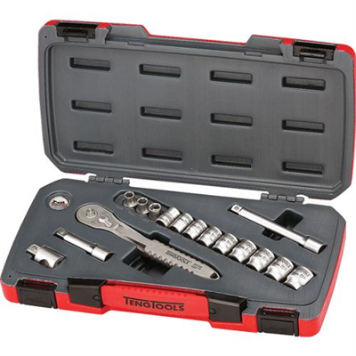 Teng 16pc 3/8in Dr. 4430 Stainless Metric Socket Set**
