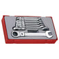 Teng 8pc Flex-Head Rat Comb Spanner Set 8-19mm-TC-Tray