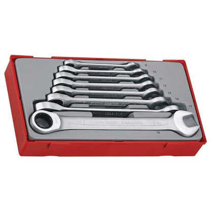 Teng 8pc Ratchet Combination Spanner Set 8-19mm - TC-Tray**