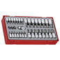 Teng 35pc 1/4 & 3/8in Dr. Bits Socket Set - TC-Tray
