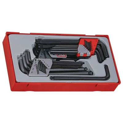Teng 28pc MM/AF Hex & TX Ball-End Key Set - TC-Tray